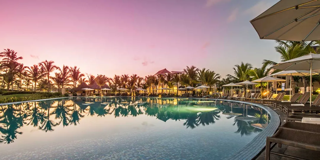Hard Rock Hotel and Casino Punta Cana - Main Pool after Sunset