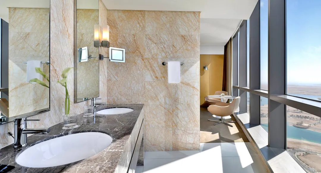 Conrad Abu Dhabi - Twin Deluxe Rooms with sea view- Bathroom