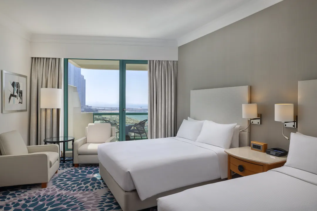 Hilton Dubai Jumeirah - Family Suite with Sea View -Bedroom