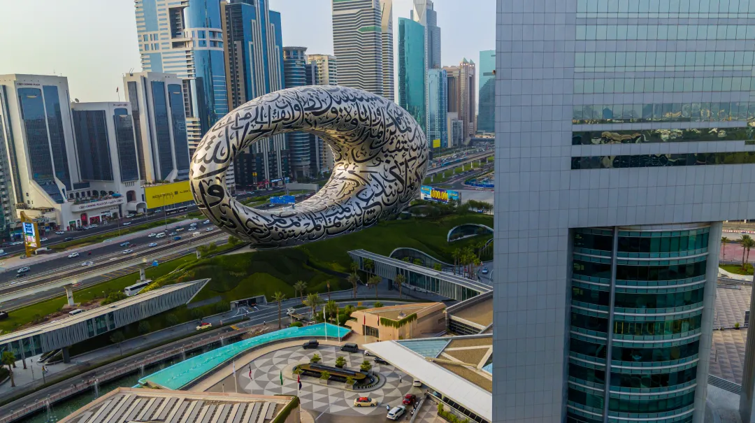 Jumeirah Emirates Towers Drone - Bridge to MOTF