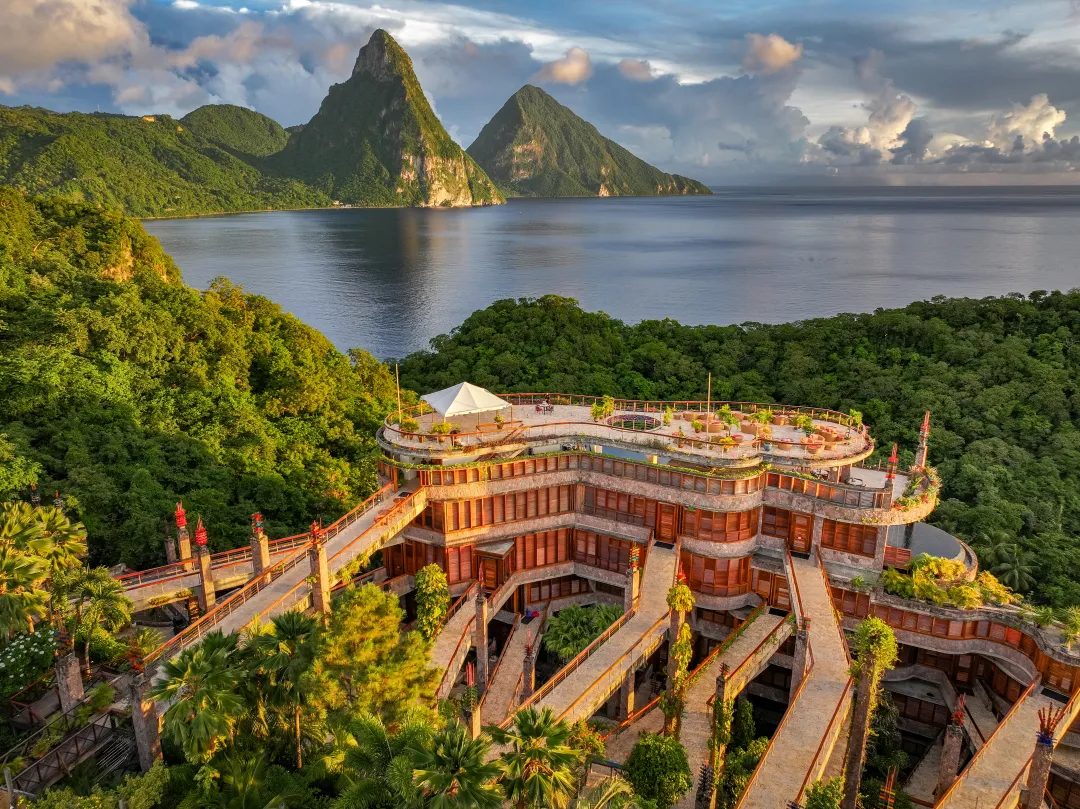 Jade Mountain - Aerial View