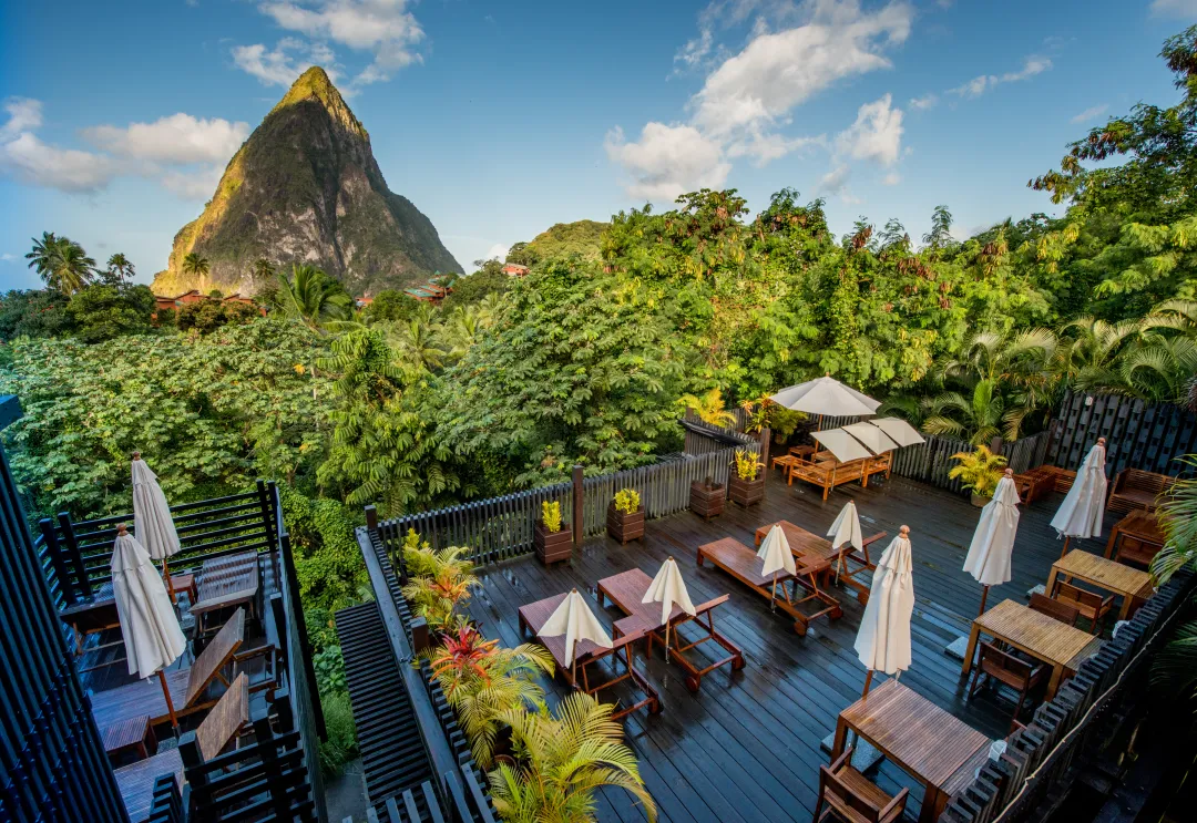 Rabot Chocolat Hotel - Restaurant - Piton View