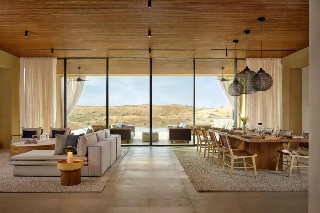 The Ritz Carlton Ras Al Khaimah Al Wadi Desert - Signature Pool Villa - Living and Dining Area