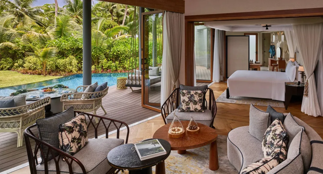 Waldorf Astoria Seychelles Platte Island - One Bedroom Hawksbill Garden Pool Villa -Lounging area