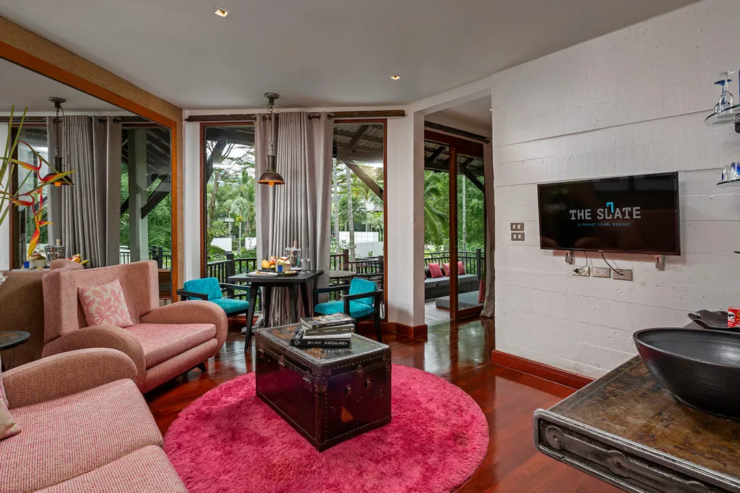 The Slate Phuket - One Bedeoom Pearl Shell suite - Living Area Detail