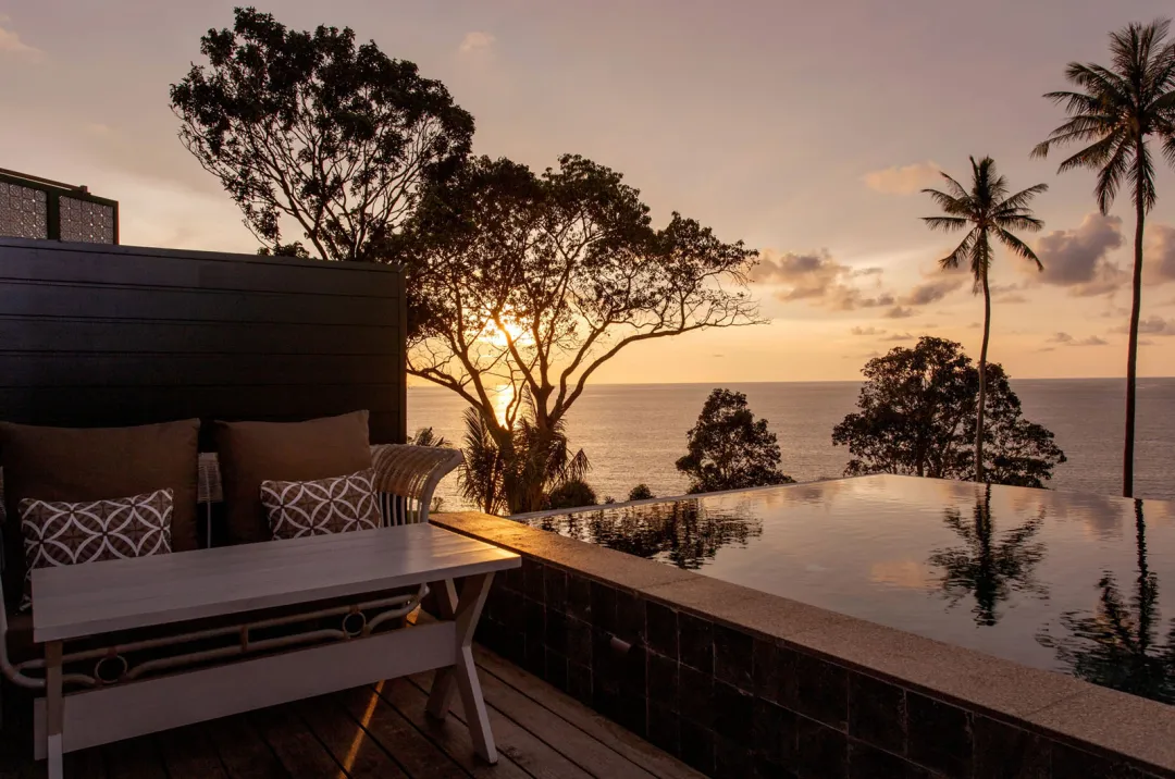 Seaview Pool Villa Romance - Pool Lounge with Sunset View