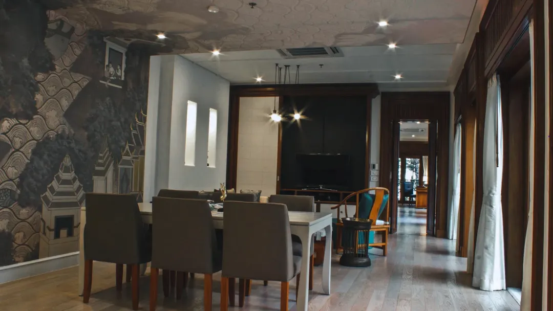 Villa Two Bedroom Private Pool Beachfront -Dining Aeria