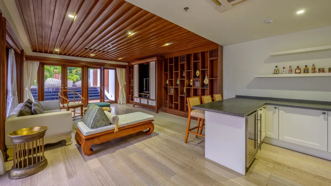 Villa Three Bedroom Private Pool -Indoor Seating Aeria