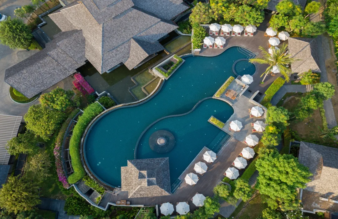 Nora Buri Resort  - Pool Aerial View