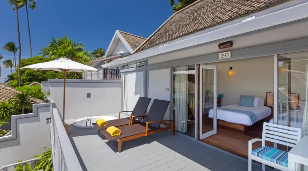 Deluxe Spa Villa - King Bedroom with Balcony View