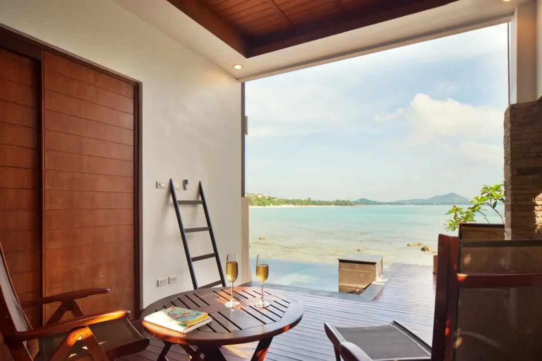 Sea Front Pool Villa - Terrace Seating Aeria