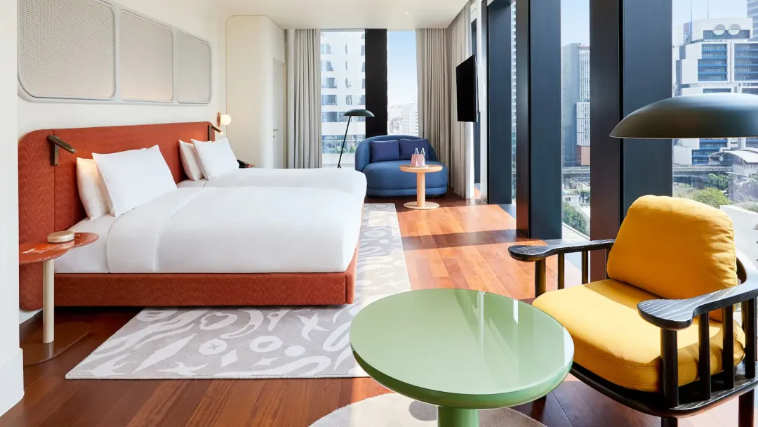 Odysseys Travel - The Standard Bangkok - Corner Double With Two Double Beds - Bedroom