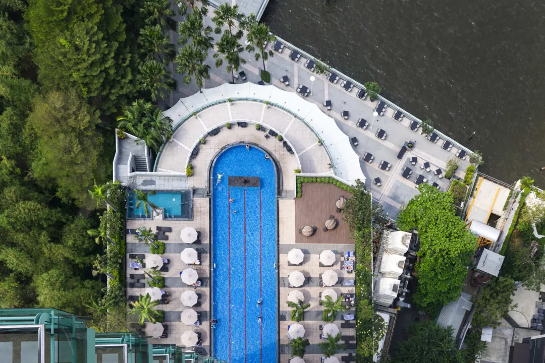 Chatrium Hotel Riverside Bangkok - Pool Aerial View