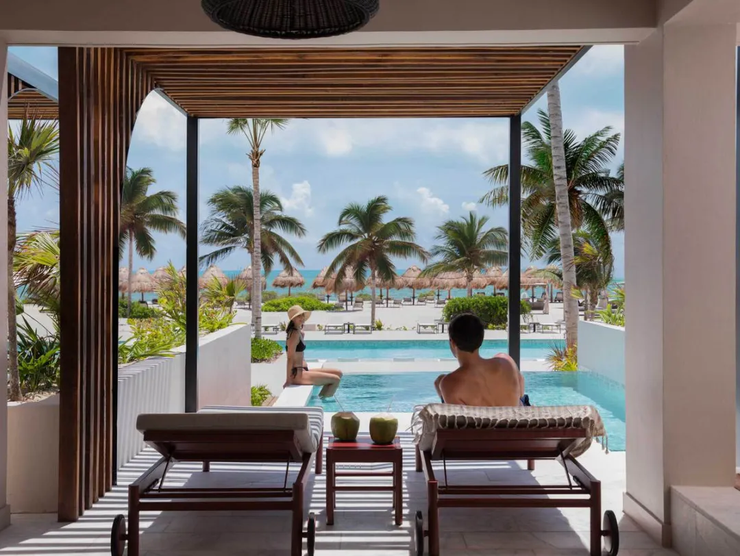 Excellence Club Beachfront Honeymoon Suite with Private Pool - Pool with Sea View