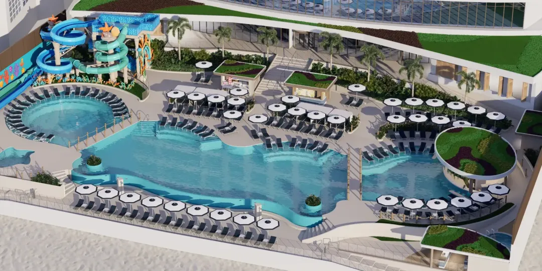 Beach Palace Cancun - Pool Over View