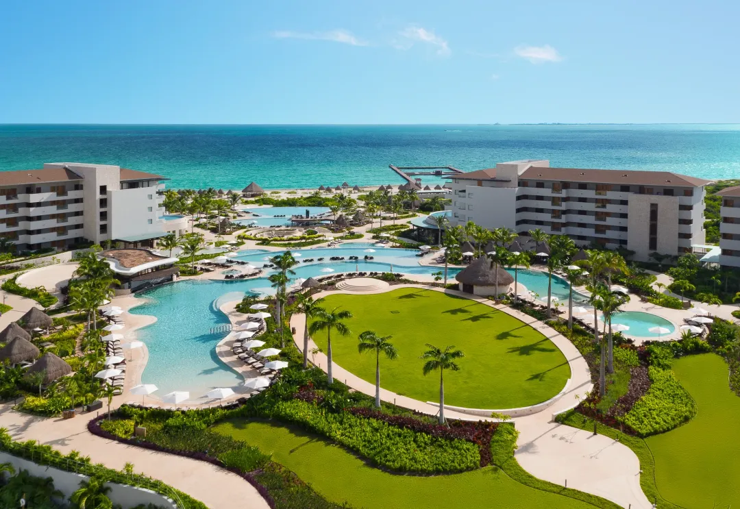 Dreams Playa Mujeres Golf & Spa Resort -Aerial View of Pools