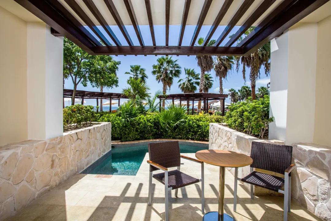 Preferred Club Junior Suite Ocean View Swim Out -Terrace Lounge with Pool