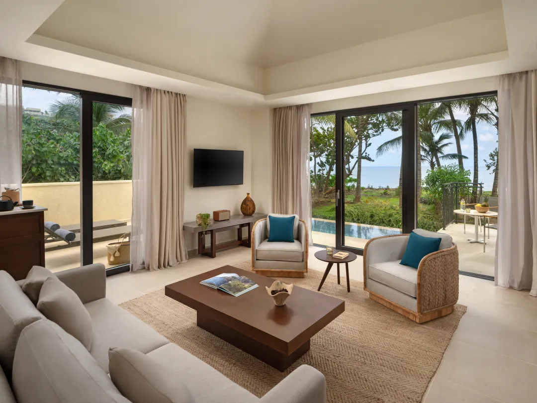 Six Senses La Sagesse -Oceanfront Pool Villa - Living Room