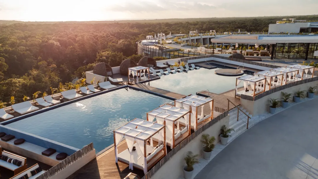 Secrets Tulum Resort and Beach Club - Pool Aerial View