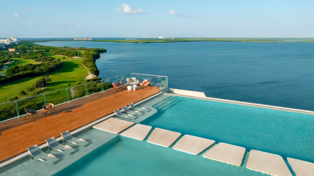 Hyatt Vivid Grand Island -Rooftop Pool Aerial