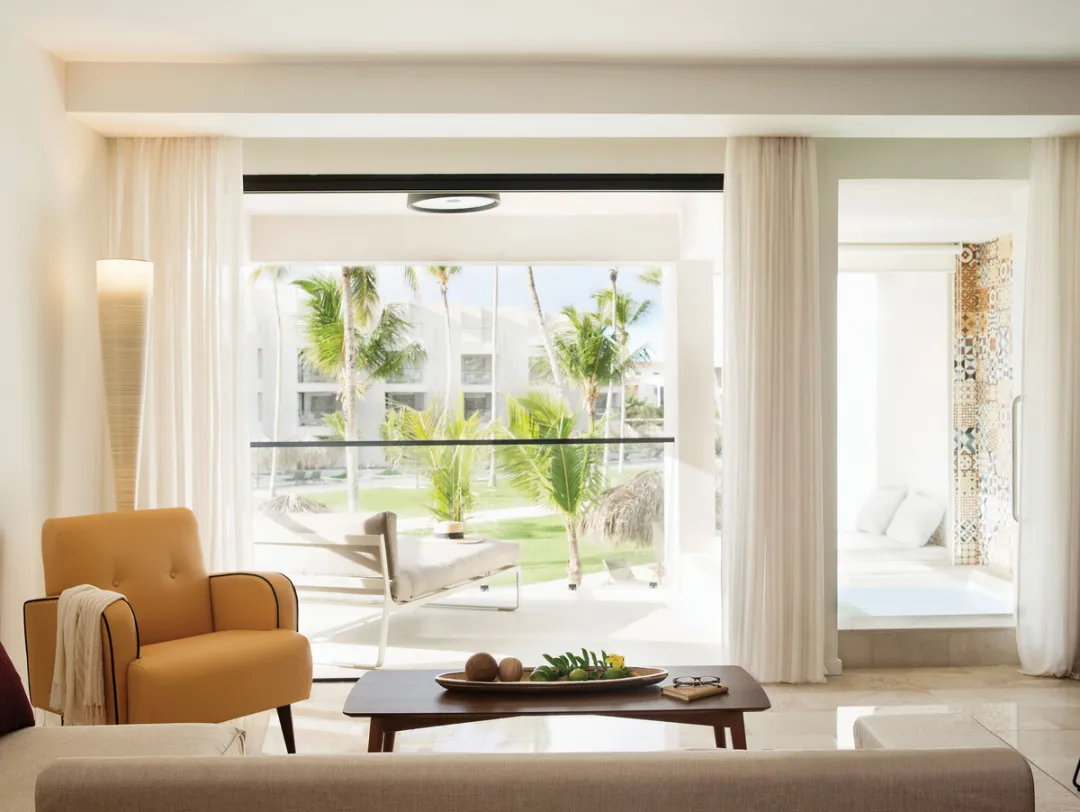 Odysseys Travel - Excellence El Carmen - Junior Suite Garden or Pool View - Seating Aeria With Garden View