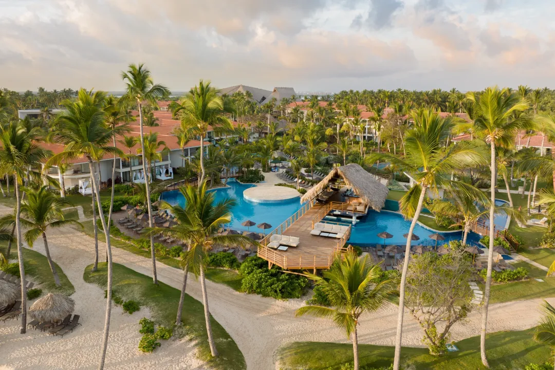 Odysseys Travel - Dreams Flora - Main Pool Aerial View