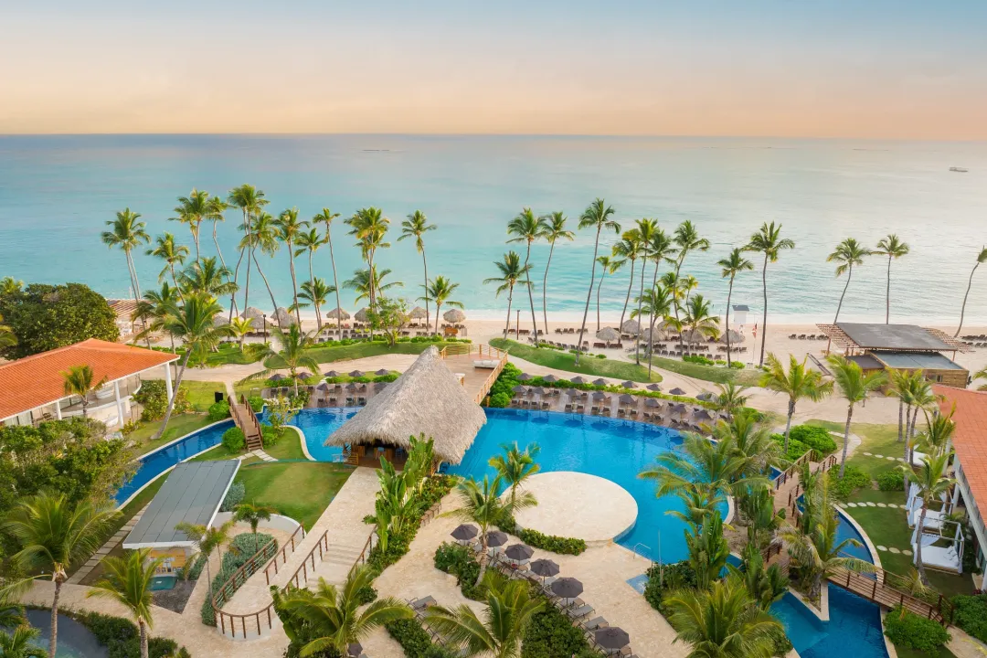 Odysseys Travel - Dreams Flora - Main Pool Beachfront Aerial View