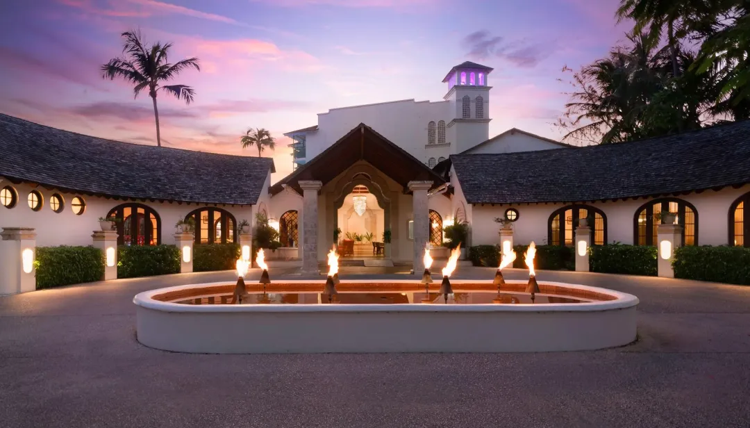 Mango-Bay-Barbados-Colonial-Style-Courtyard-at-Night