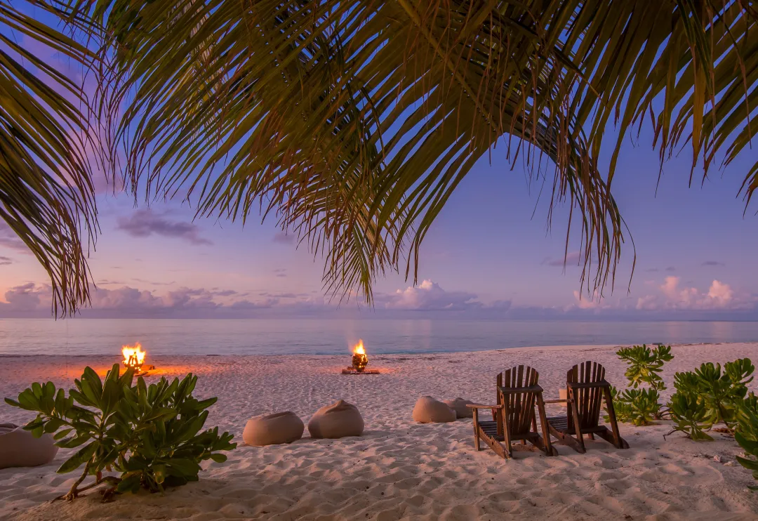 Denis Private Island_Creole Night beach Setting
