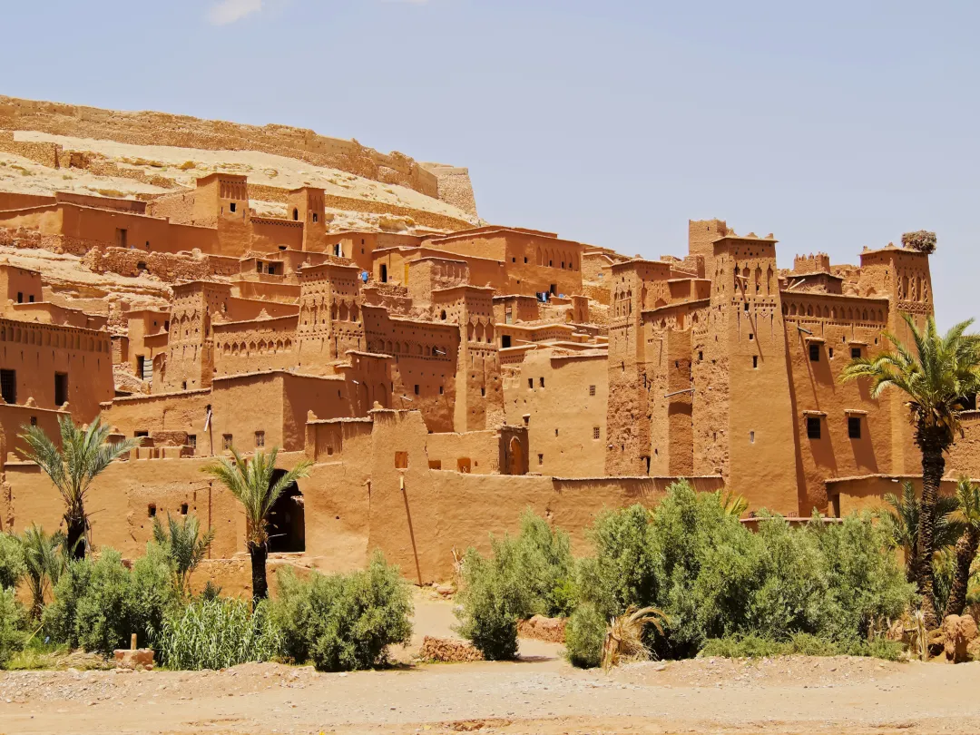Fortified City on the Route Between the Sahara Desert