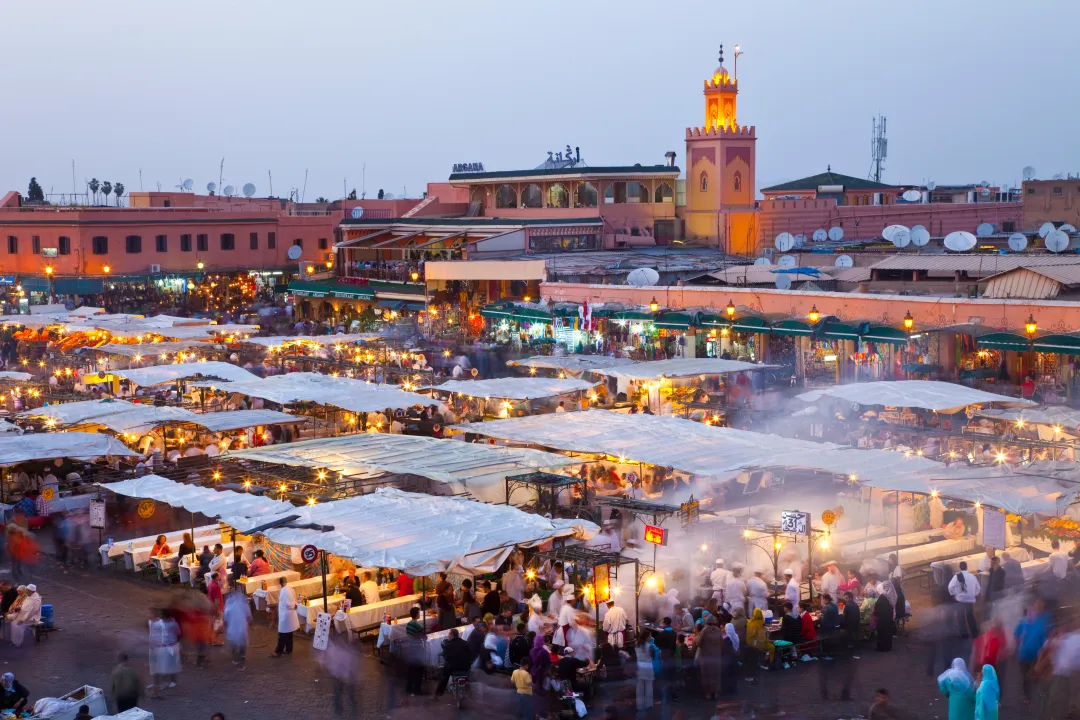Jemaa El Fna Square in Marrakeshs Medina Quarter 