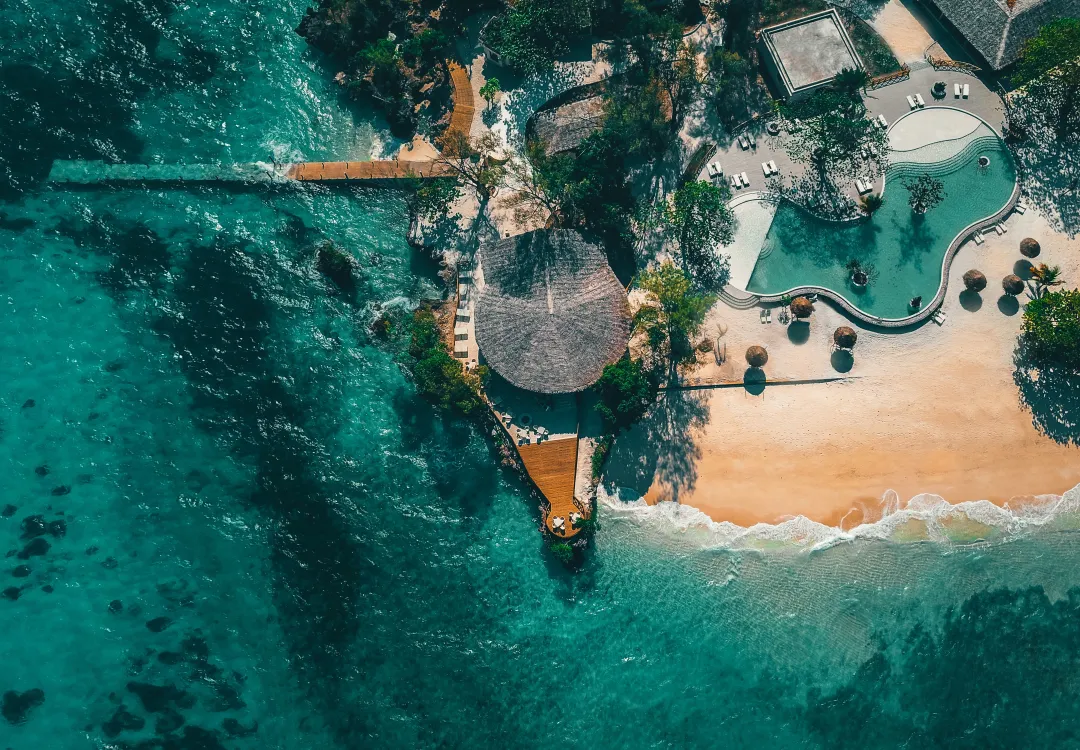 Bawe Island  - Pool Aerial View