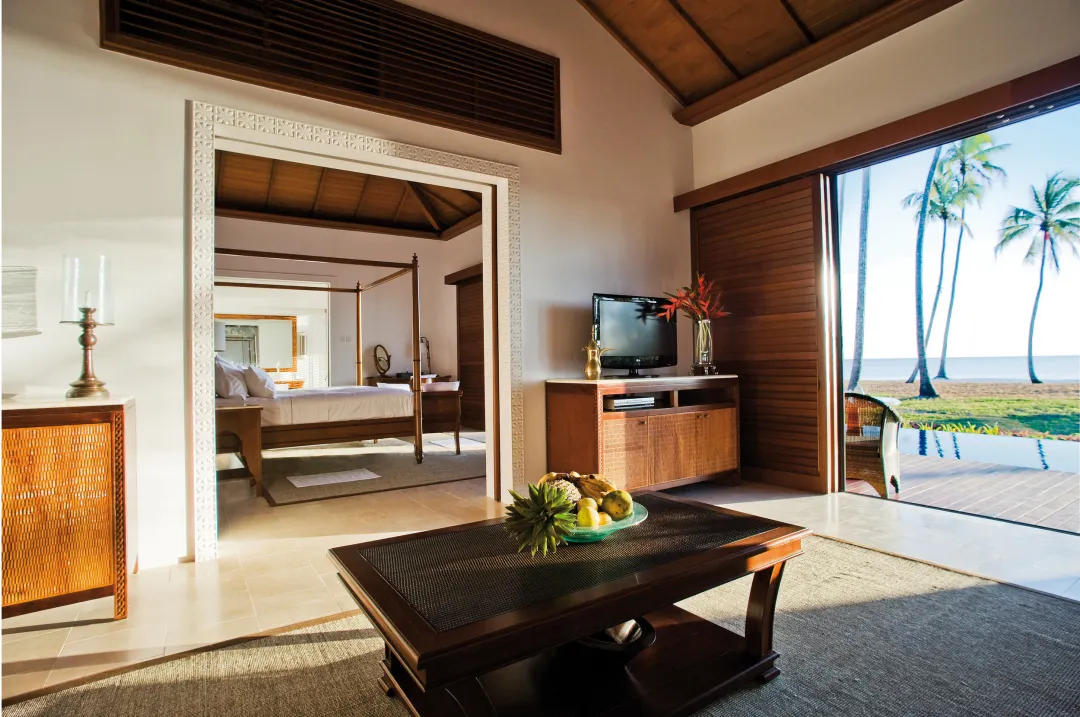 Two Bedroom Frangipani Oceanfront Pool Villa - Living Room