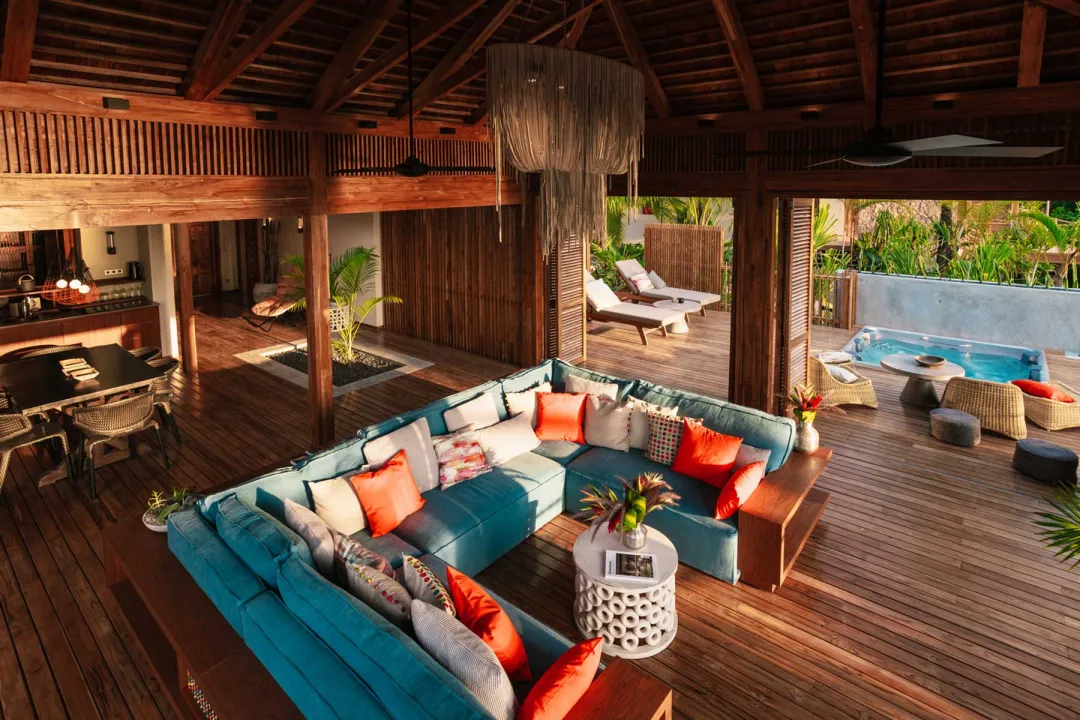 Two Bedroom Oceanfront Villa - Living Room View