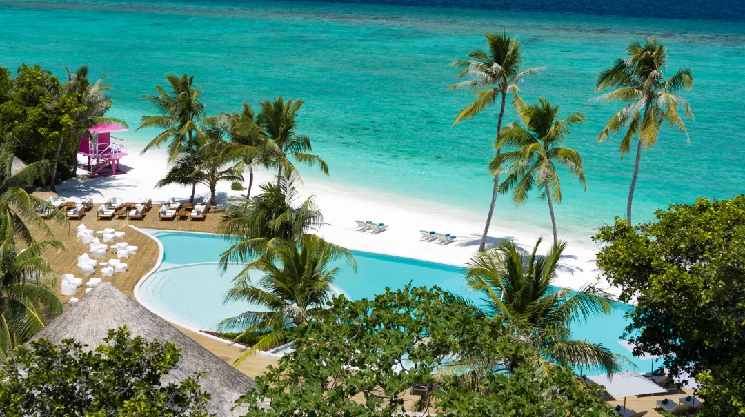Ifuru Island Maldives - Main Pool with Sea View
