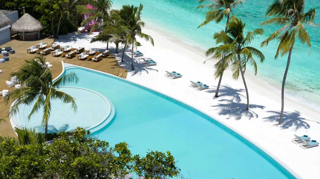 Ifuru Island Maldives - Main Pool - Aerial 
