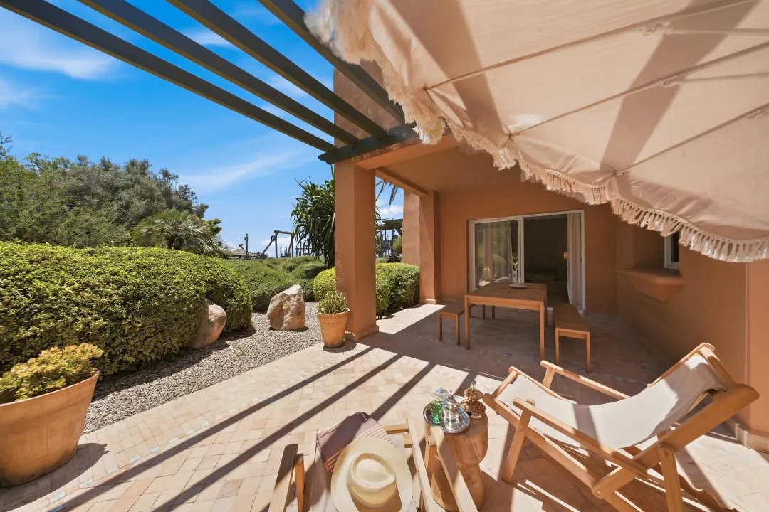Three Bedroom Villa - Terrace With Garden View