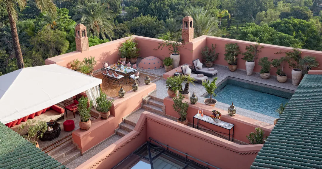 Four Bedroom Grand Riad - Roof Terrace Pool View