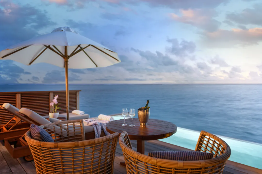 Condrad Maldives Rangali - Sunset Water Villa with Pool Deck Scaled