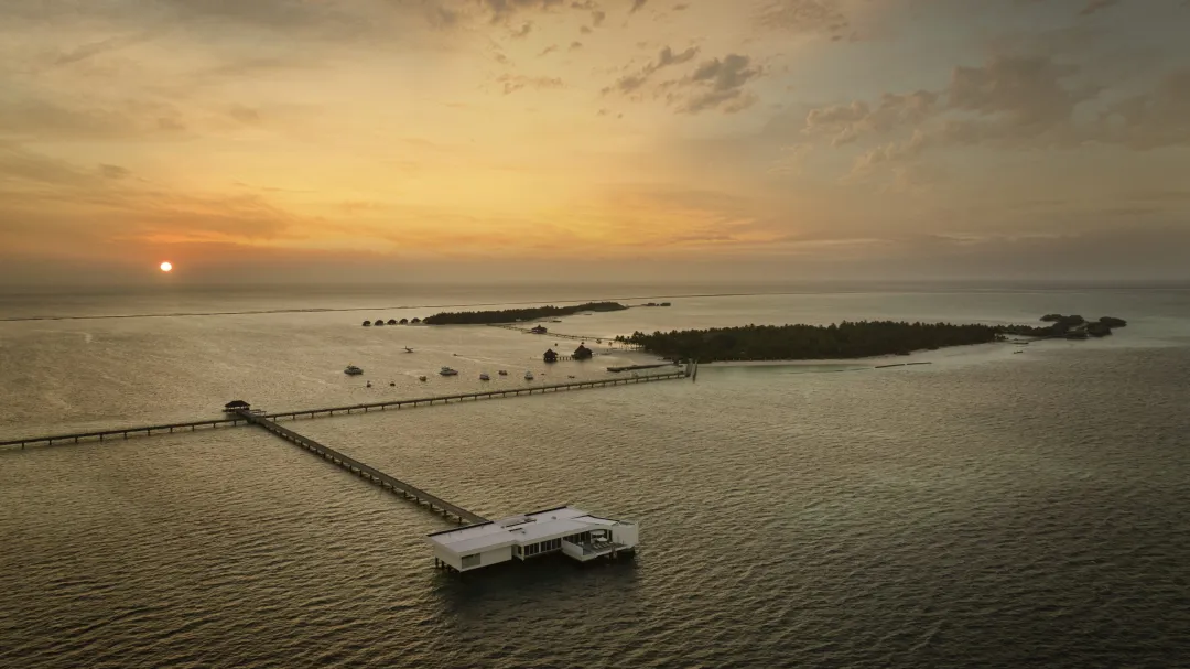 Conrad Maldives Rangali Island - Muraka Aerial Sunset View