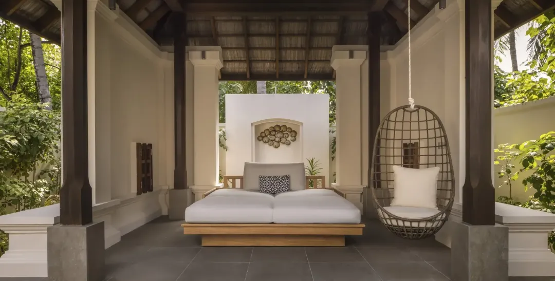 Deluxe Beach Villa with Pool - Garden Seating Aeria