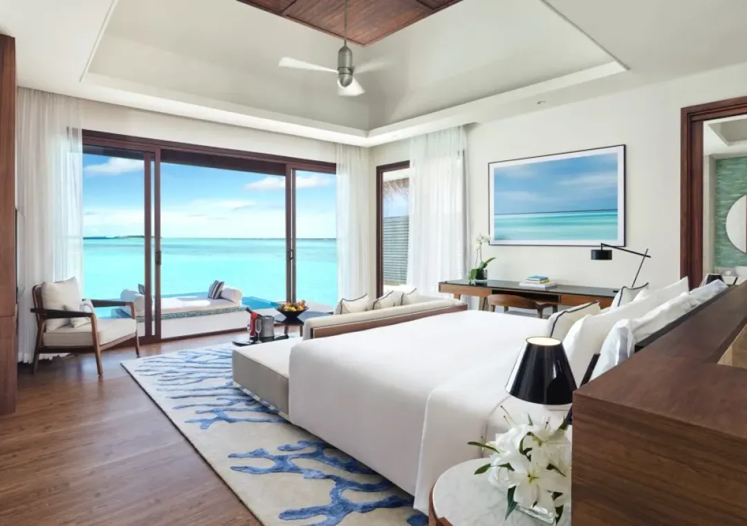 Over Water Pool Villa - Bedroom with Sea View