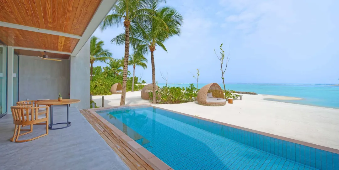 Two-Bedroom Beach Residence with Private Pool - Pool View
