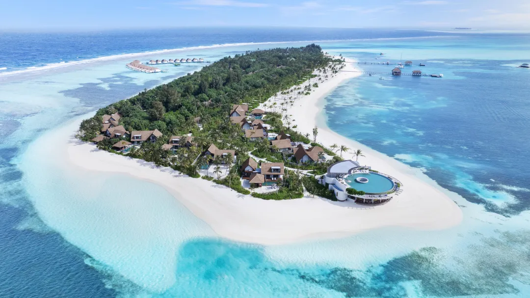 Six Senses Kanuhura - Island Aerial View
