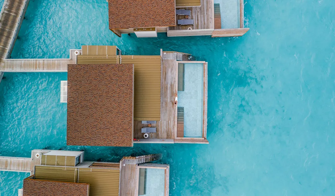 Kuda Vilingilli - Sunrise Water Villa with Private Pool - Aerial View