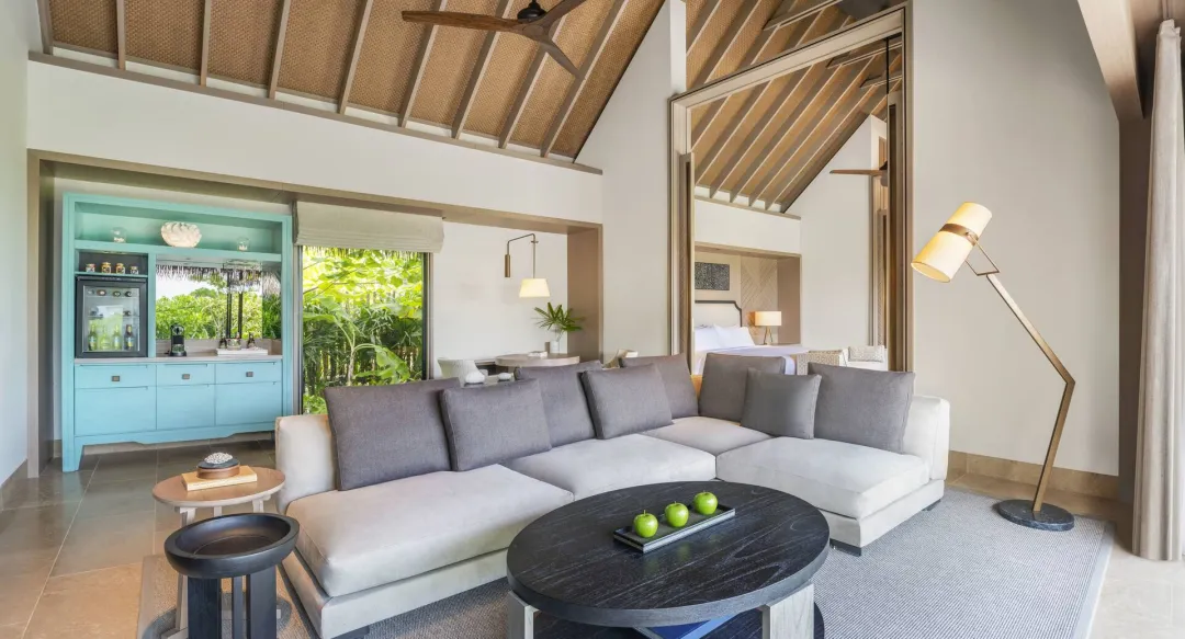 Grand Overwater Villa with Pool - Living Room
