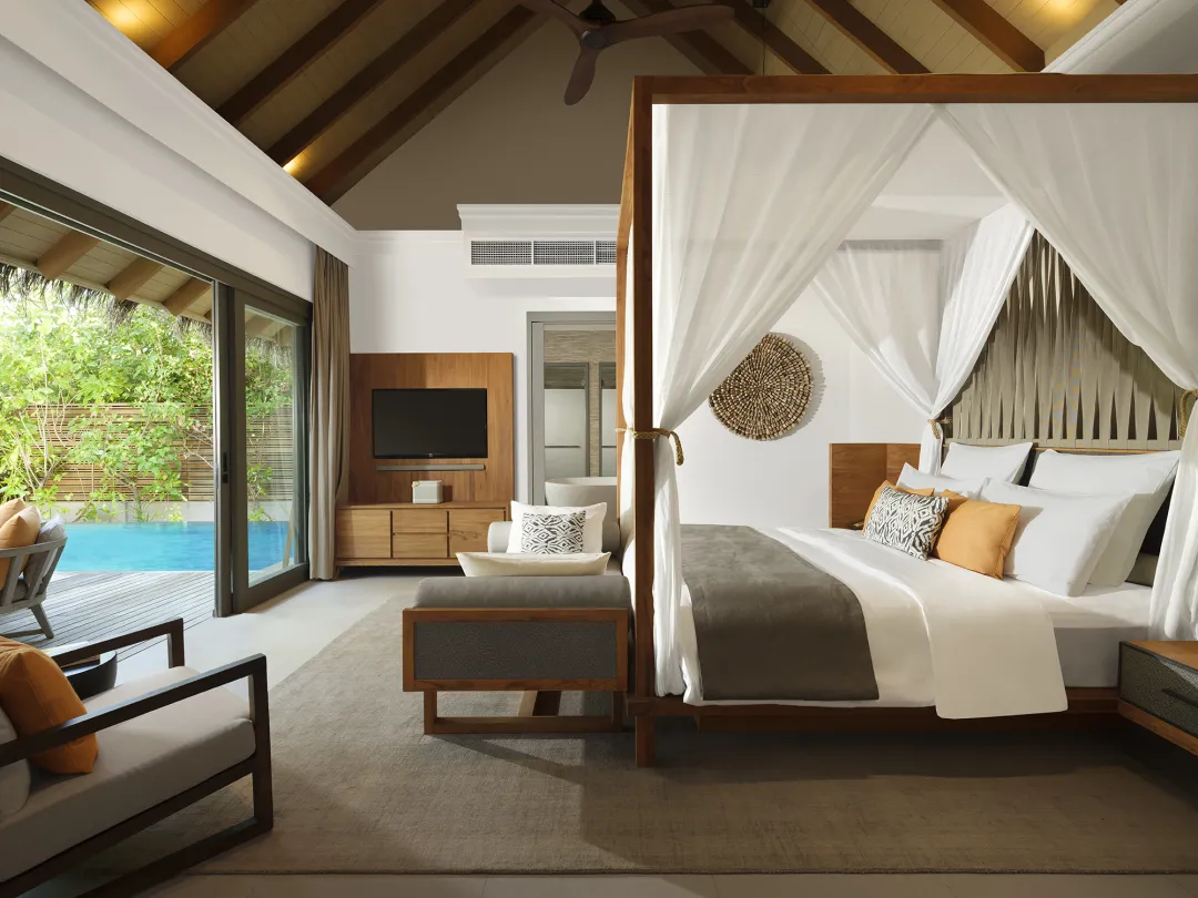 Vakkaru Maldives - One Bedroom Deluxe Beach Pool Residence - Bedroom