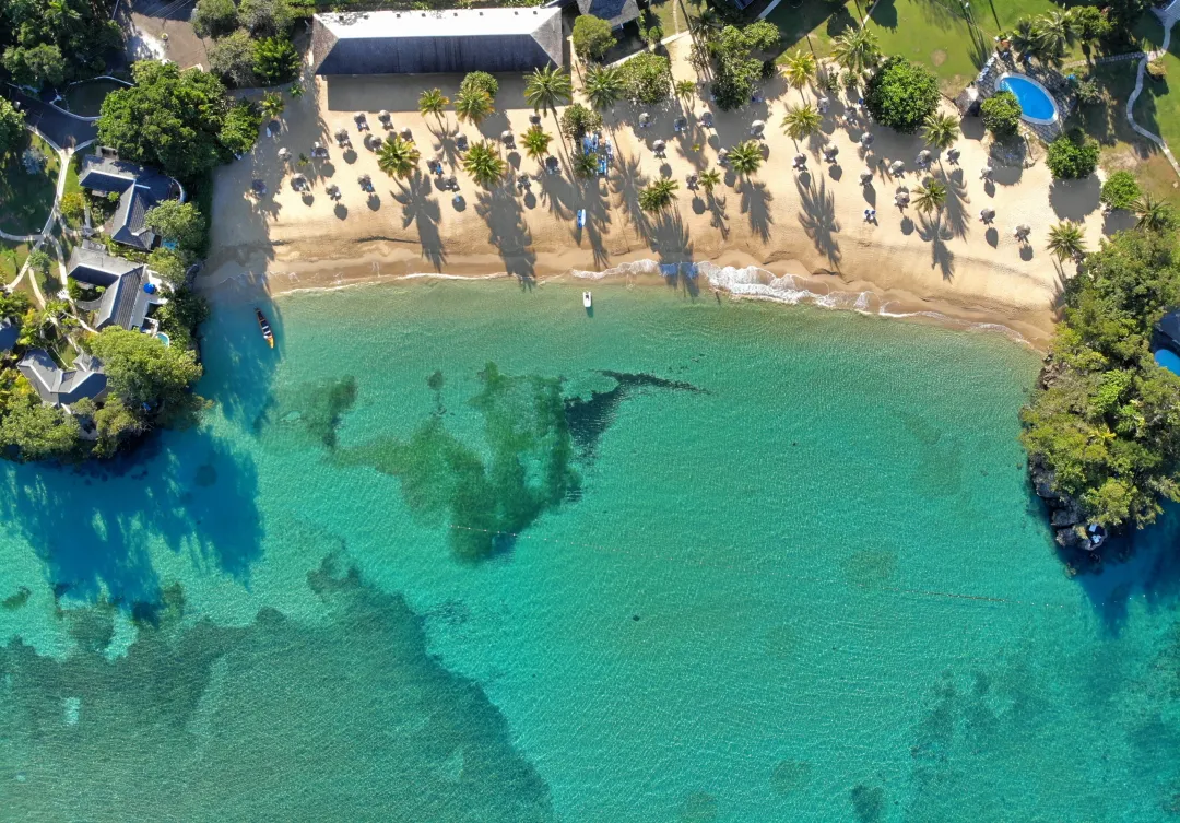 Jamaica-Inn-Beach-Aerial-View