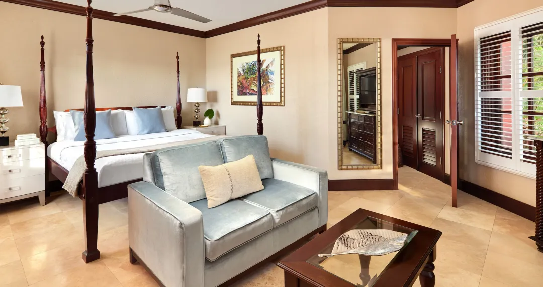 Caribbean Honeymoon Beachfront Butler Suite - OHS -Bedroom