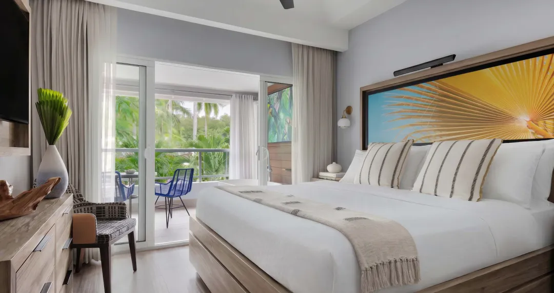 Caribbean Poolside Luxury with Balcony Tranquility Soaking Tub - PL - Bedroom